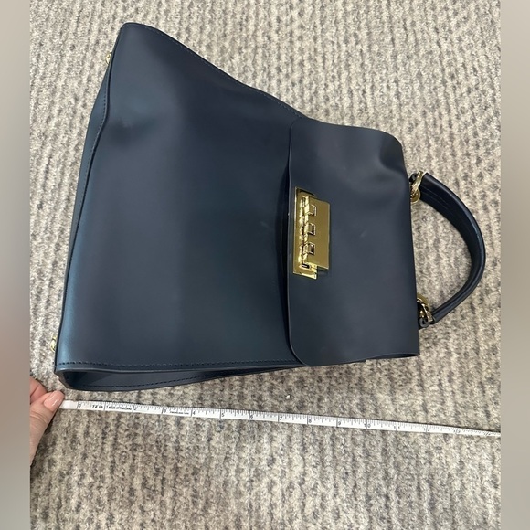 ZAC POSEN Navy Blue Eartha Top Handle Bag, NWOT! - Picture 14 of 15
